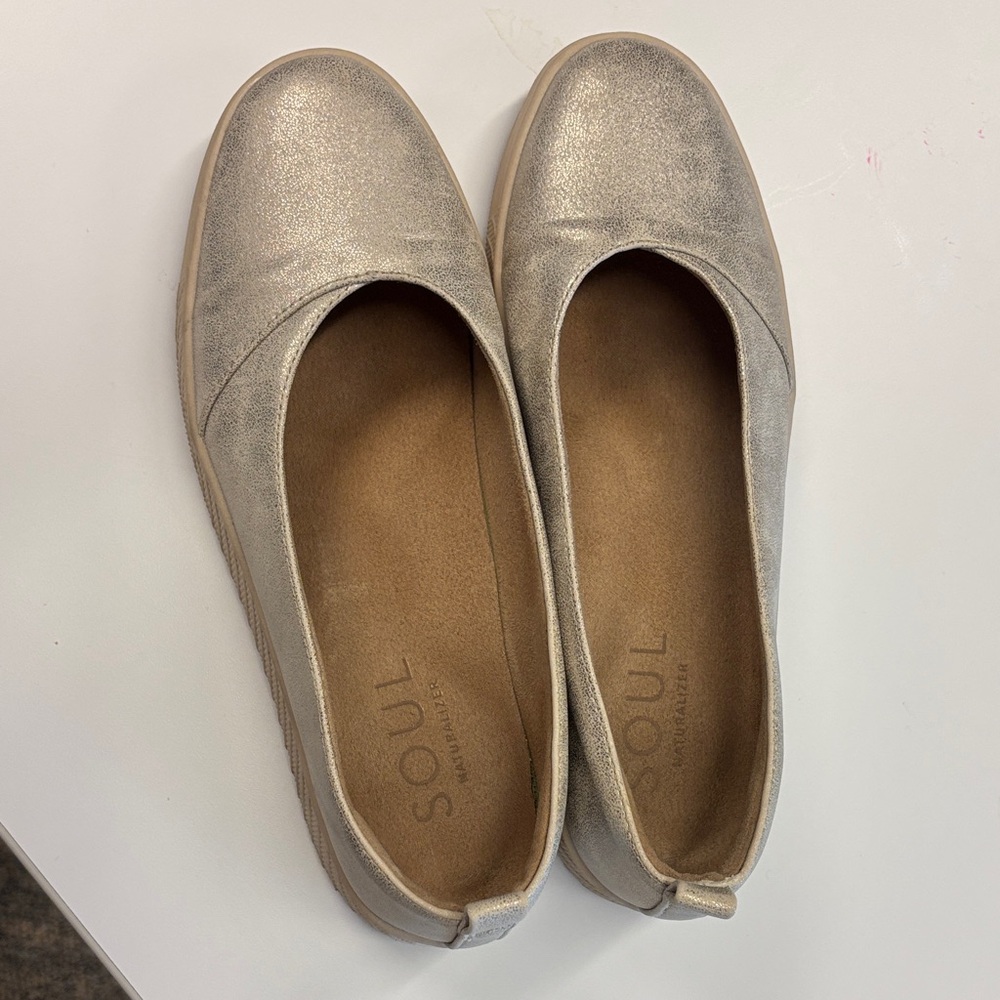 Naturalized Soul Women's Silver Slip-On Shoes